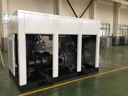1.3Mpa เครื่องอัดอากาศแม่เหล็กถาวรสองขั้นตอน 340HP คอมเพรสเซอร์สกรูสองขั้นตอน